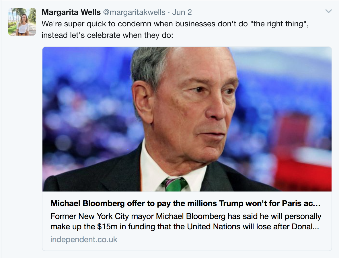 Margarita-Wells-Tweet-Praise-Good-Business-Practices